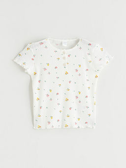 Fiyonk Bask?l? K?z ?ocuk Ti??rt