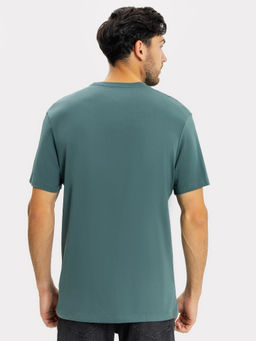 Футболка мужская зеленая из коллекции Art U Wear (Mark Formelle & National Art Museum) серо -зеленый +печать 111742-1  фото 3