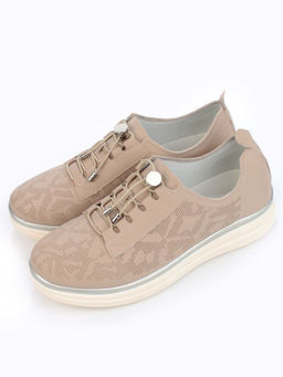 05-PDL206-1 BEIGE/BROWN Кроссовки женские (натуральная кожа) - Фабричный китай фото 4