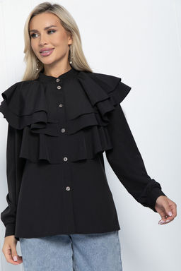Блуза Космос (черная) Б11273 - Lt collection фото 6