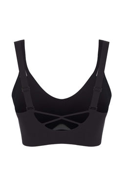 Siyah Dikissiz Lazer Kesim Gorunmez/Hayalet Balensiz Atma Kap Bralette Sutyen THMAW26SU00014
