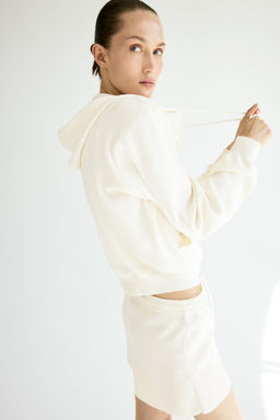 Chaqueta en punto fino con capucha y cremallera - H&m фото 7