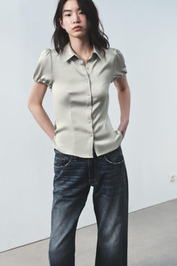 CAMISA SATINADA / Verdoso - Zara фото 2