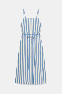VESTIDO MIDI RAYAS ZW COLLECTION / Azul / Blanco - Zara фото 5