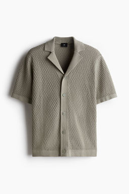 Camisa resort en punto texturizado Regular Fit