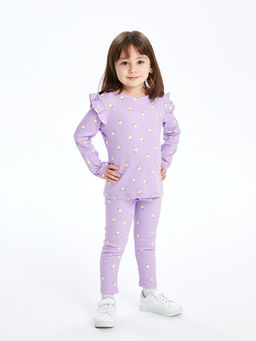 Beli Lastikli Bask?l? K?z Bebek Tayt