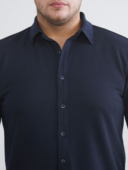 B?y?k Beden Slim Fit Uzun Kollu Erkek G?mlek