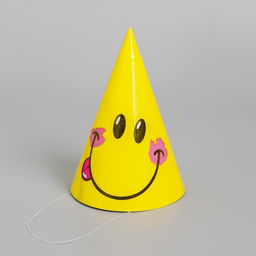 Цена за 10 шт. Колпак праздничный бумажный Смайл, 16 см - Страна карнавалия фото 5