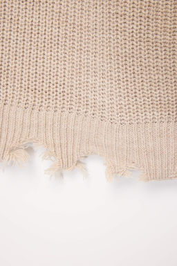 TRENDYOLMILLA Haki Mini Triko Genis Kal?p Ak?tma Detayl? Duz Elbise TWOAW24EL00113 фото 36