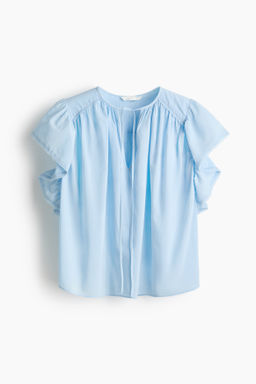 Blusa de manga circular con ribete de encaje - H&m фото 3