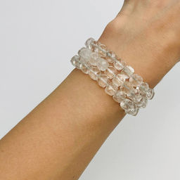 Бусины для украшений из Горного Хрусталя (50 бусин) 39 см