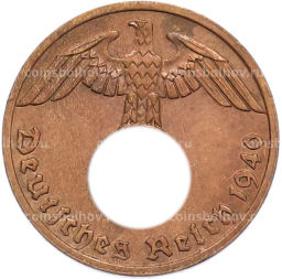 Монета 1 рейхспфенниг 1940 года A Германия
