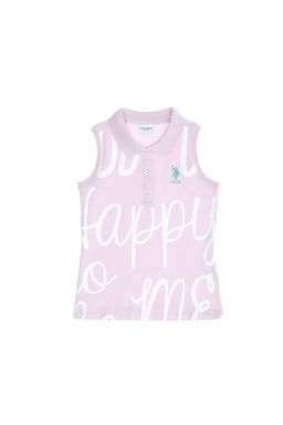 Футболка с воротником поло Magnolia для девочек - U.s. polo assn фото 4