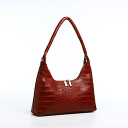 Сумка-багет на молнии, цвет бордовый - Simaland фото 3