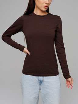 Женский лонгслив Lingeamo темно-коричневый ВК-26 (69)