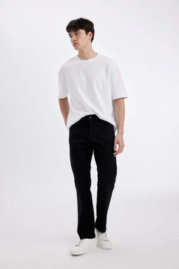 Джинсовые брюки Sergio Regular Fit Normal Mold с нормальной талией и зауженными штанинами - Defacto фото 3