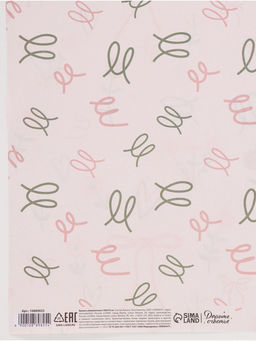 Цена за 10 шт. Бумага упаковочная двухсторонняя Банты, 70 х 100 см