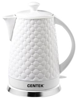 Чайник Centek CT-0061 2.0л, 2000W, супербелая керамика, рельефный корпус