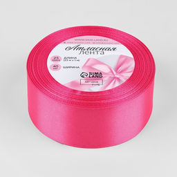 Цена за 2 шт. Лента атласная, 40 мм, 23±1 м, ярко-розовая №190