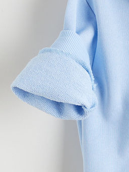 Kap??onlu Bask?l? Erkek ?ocuk Sweatshirt