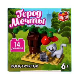 Цена за 2 шт. Конструктор Город мечты Кошечка под деревом, 14 деталей - Unicon фото 4