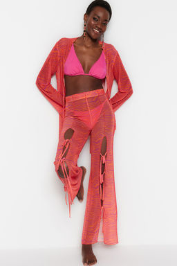 TRENDYOLMILLA Tiger Desenli Dokuma Y?rtmacl? Plaj Pantolon TBESS23PL00003