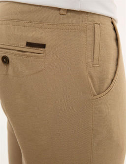Camel Slim Fit Keten Kar___ml_ Chino Pantolon - Pierre cardin фото 3