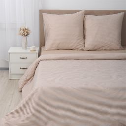 КПБ Simple Life 1,5 спальный, бязь, 100 % хлопок, пл. 120 гр./кв.м., Stripe (Страйп) Пододеяльник 146*217, простыня 150*217, наволочка 70*70 (2 шт.) - Традиция фото 2