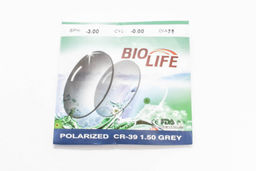 Линзы BIO LIFE POLARIZED CR-39 Ф75 1.50 СЕРЫЙ ДИОПТРИИ: -4.25 - -6.00