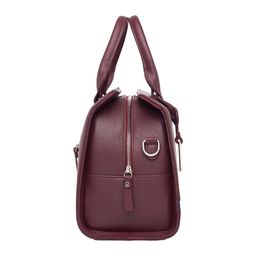 Женская кожаная сумка Emra Burgundy/Dark Blue - Lakestone фото 8