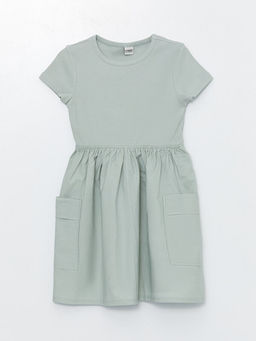 Bisiklet Yaka K?sa Kollu K?z ?ocuk Elbise