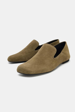 SUEDE HIGH VAMP LOAFERS