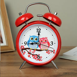 Будильник Совы 16 см / 668-8 красный /уп 60/737946