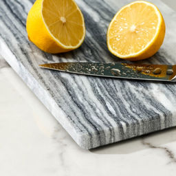 Доска для подачи Magistro Graystone, 38×18 см, из мрамора, серая