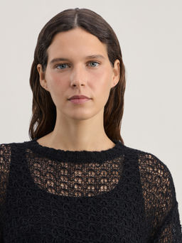 Джемпер ажурный с добавлением шерсти / Zarina  фото 6