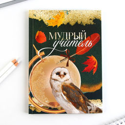 Ежедневник в подарочной коробке, А5, 80 листов, твердая обложка Золотому учителю - Artfox фото 3