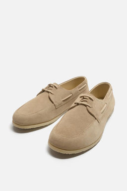 LEATHER DECK SHOES - Zara фото 6
