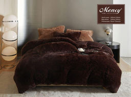 Меховой КПБ Mency Однотонный MMENO002 Евро