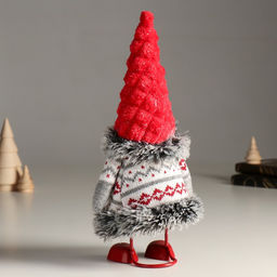 Кукла интерьерная текстильная Дед Мороз в вязаном кафтане с узорами, 26 см - Simaland фото 4