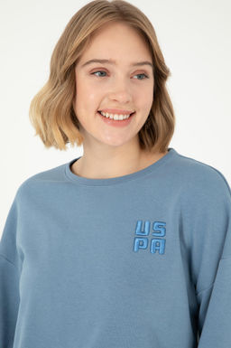 Женский темно-синий базовый свитшот - U.s. polo assn фото 2