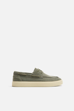 CASUAL LEATHER DECK SHOES - Zara фото 9