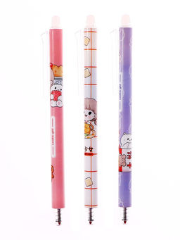 Цена за 6 шт. Ручка гелевая автоматические стираемые чернила, 0.5 мм, стержень синий, грип, Милашка, МИКС - Simaland фото 2