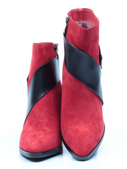 04-A331W-766VB RED Ботинки зимние женские (натуральная замша, натуральный мех)