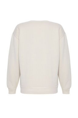 Tas Animal Nak?sl? Regular/Normal Kal?p Kal?n Ici Polarl? Orme Sweatshirt TWOAW24SW00196