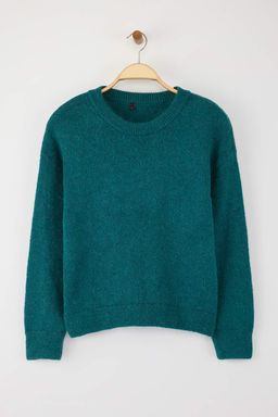 More Sustainable Lacivert Alpaka Yun Kar?s?ml? Triko Kazak|TWOAW26KZ00001 - Trendyolmilla фото 13