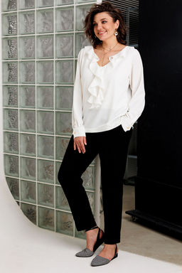 Блуза BegiModa 4167 белый  фото 4