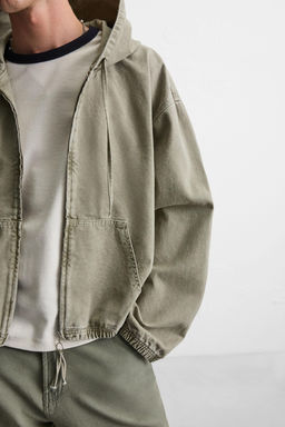 WASHED HOODED JACKET - Zara фото 5