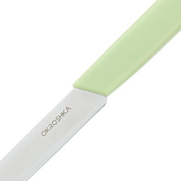 Нож для фруктов и овощей OKROSHKA САЛАТ, лезвие 10 см, зеленая ручка OK225P-GN-FR