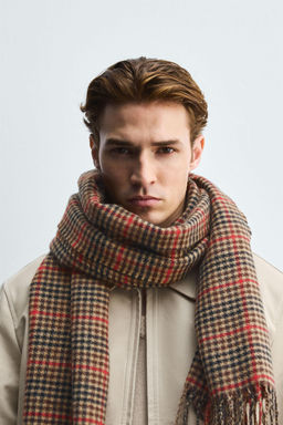 VISCOSE BLEND CHECK SCARF