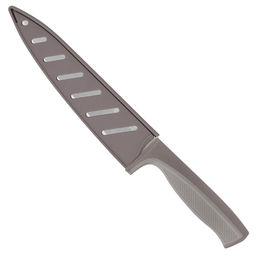 Нож поварской TalleR 20см из стали, s1,8мм, пластмассовая ручка, чехол в комплекте, на картоне (Китай) - Домашняя мода фото 2